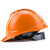 伟光 安全帽YD-VT 新国标V型ABS 工地建筑电力施工监理 防砸透气抗冲击头盔 橙色 按键式调节1顶