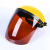 筑采（ZHUCAI）电焊面罩 轻便氩弧焊全脸防护烤脸打眼强光头戴式PC焊帽 黄顶茶屏面罩 