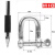 定制卸扣 起重D形吊耳卡扣卡环镀锌国标U型吊环吊钩起重扣U型吊扣美式 M10(0.1T)