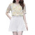 DOAGULRCK女装连衣裙小个子搭配显高2024夏季新款洋气减龄显瘦套装碎花裙子 白色 XL