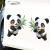 remax可爱竹子熊猫车身装饰改装个性划痕遮挡汽车电动摩托车防水车贴纸 可爱竹子熊猫 25CM 对装