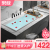 果敢 嵌入式薄边设计长方形浴缸亚克力小户型网红浴缸751 白色空缸+银色下水 1m