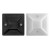 玛仕福 粘贴式吸盘固定座 扎带定位贴 电线固定器 塑料卡扣定位片 黑色100个/包 30*30mm