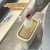卫洋WYS-2433 方型夹缝压圈垃圾桶 奶油白 办公室卫生间窄口塑料垃圾篓缝隙纸篓