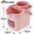 加厚手压塑料拖把桶带轮旋转挤水桶懒人免水洗拖地神器长方形手提 全新升级熟胶加厚耐摔喜庆红色