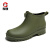 厚创 PVC男女时尚防水工作水鞋 短筒户外防滑低帮雨鞋 绿色 43 