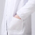 者也 长袖白大褂 1件 白色棉+涤棉透气防尘可定制logo工厂实验室美容院 薄款175码