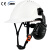 碳纤维色工地安全盔防砸国标安全帽带耳罩男建筑领导劳保 Q20X亚白+B07E