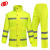 谋福 CNMF 安全反光分体雨衣雨裤套装 配肩灯和指挥手套 荧光黄 2XL-180 