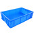 阿笛莫（ADIMO) 周转箱 Q3# 650*430*260mm 蓝色 塑料物流仓库斜插箱加厚货物大号零件收纳工具存储箱