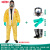 杜邦Dupont C级分体防化服耐酸碱防护服上衣下裤化学品化工实验 全面罩套装（有机+酸性） M