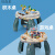 贝奇多（BEIQIDUO）婴儿游戏桌多功能儿童积木桌早教玩具宝宝学习桌旋转木马6-12个月 DJ不倒翁手拍鼓(蓝色)