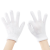 儿童棉线手套劳保防护男孩女童劳动手套白色园艺耐磨防滑宝宝手套 白色压克力纤维3副装 适合2-6岁左右