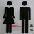 创意亚克力卫生间门标牌男女洗手间标识牌/厕所古铜色标示牌 黑色 20x6cm