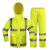 荧光黄反光分体雨衣套装 交通骑行雨衣可  赠肩灯和指挥手套 2XL175