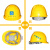宇檬哲中国建筑安全帽中建三局国标工地建业头盔白色帽子飞人牌八局一局 欧式 黄色ABS国标安全帽