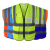 曼睩 网布荧光绿 透气网布多口袋反光背心道路安全救援施工马甲