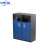 中环力安 大号蓝烤漆圆角双桶 户外垃圾桶不锈钢立式商用带烟灰缸分类桶ZHLA-9001