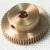 定制0.5模精密黄铜蜗轮蜗杆减速器 1比60金属涡轮蜗杆电机减速箱 蜗轮60齿孔6