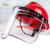 GJXBPPVC防护面罩防护面具配帽防飞溅电焊面罩防粉尘劳保打磨面屏 单独黑色PVC面屏1张