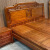 全金花梨木实木床新中式家具全实木硬板床2米双人床菠萝格实木床 全实木金花梨木床 1.5x2米