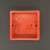 阻燃PVC86型H37mm浅接线盒开关插座暗盒工程家装用矮底盒 86HS40(红色)浅线盒20只