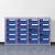 越越尚  零件柜电子元件存储柜工具整理柜钢制物料柜零件收纳柜 20抽蓝色抽屉  YYS-SJG-208