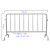 不锈钢铁马护栏围栏活动护栏 带板地铁商场超市隔离栏道路路栏304 1x2米 201*304材质 32/38