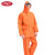 千里雨 热压坑道服环卫服加厚雨衣套装雨披橘红松紧套装 L码