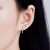 六福珠宝18K金爱的泡泡钻石耳钉耳饰双色可选送礼定价cMDSKE0061R 共4分/0.36克 玫瑰色