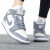 耐克（NIKE）女鞋新款 Air Jordan  AJ1  中帮透气休闲轻便运动篮球鞋 BQ6472-115 灰白 35.5