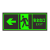 霁朝 停电应急灯充电式双头应急照明灯安全出口灯指示灯 反光荧光耐磨安全出口标识地贴墙贴 安全出口荧光贴（左）