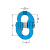 台湾YOKE原装进口蝴蝶扣G100级X-015-10连接扣锻造合金钢连接环 蓝色 4.0T 48