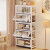 学生卧室书架简易多层省空间书柜落地家用靠墙展示实木防尘客厅小 白色 1层60