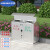 京顿 不锈钢分类垃圾桶小区物业商用垃圾桶户外不锈钢垃圾果皮箱 201双分类B款