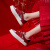 红蜻蜓金典女鞋红色婚鞋2024夏季新款镂空新娘凉鞋不累脚平时可穿时尚板鞋潮 大红色 35