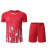 胜利羽毛球服马来西亚大赛服男女短袖团队比赛运动训练服定工作服 2021/A男红色上衣 L