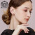 皇家莎莎925银针玫瑰花绽放气质十足耳钉新款潮高级感特别设计感耳饰 红色RE