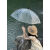 盛洛侠加固防风直杆伞中式国风书法竹图透明雨伞古风长柄双人雨伞 纯白色长伞
