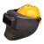 高空安全帽式电焊面罩劳保防护脸部头戴式太阳能自动变光氧弧焊烧 变光面罩+PE安全帽+5个保护片 安
