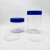 高硼硅玻璃瓶蓝盖广口瓶试剂瓶大口水样教学化学分装瓶透明四氟垫 小号(蓝盖加硅胶圈)