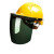 沁度定制电焊面罩配安全帽式焊工防护面具防烤脸护脸全脸焊头戴式焊帽 (灰色)面罩+三筋透气(黄色)安全
