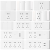 鸿雁鸿雁118型开关插座面板多孔家用暗装墙壁九孔12孔十五孔白色模块 三孔16A模块