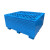 塑料卡板叉车托板防潮垫板仓库工业架子卡板地垫货垫栈板堆货货架 加厚0.8米*0.8米九脚新料