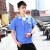 夏季工作服套装男士劳保服长袖短袖工程厂服工人汽修工装薄款上衣 （上衣）灰领蓝衣 170