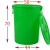 垃圾桶圆形加厚大号带盖厨余易腐垃圾分类绿色熟胶圆筒商用过滤大 60K绿色有盖厨余新国标