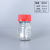 加厚玻璃GL45蓝盖试剂瓶密封化学实验瓶耐腐蚀样品瓶红盖四氟垫瓶 透明100ml红盖+四氟垫