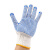 鲁工劳保手套防滑涂胶棉纱线手套 700加厚耐磨白点珠蓝均码 60付/120只（体验装）