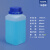 级500ML毫升大口方形塑料瓶HDPE带盖加厚密封空瓶四方塑料瓶 1000ml半透明-蓝盖款（配内盖）