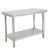 定制不锈钢桌子长方形正方形双层工作台加厚餐馆台子打荷商用 加厚80长*80宽*80高双层